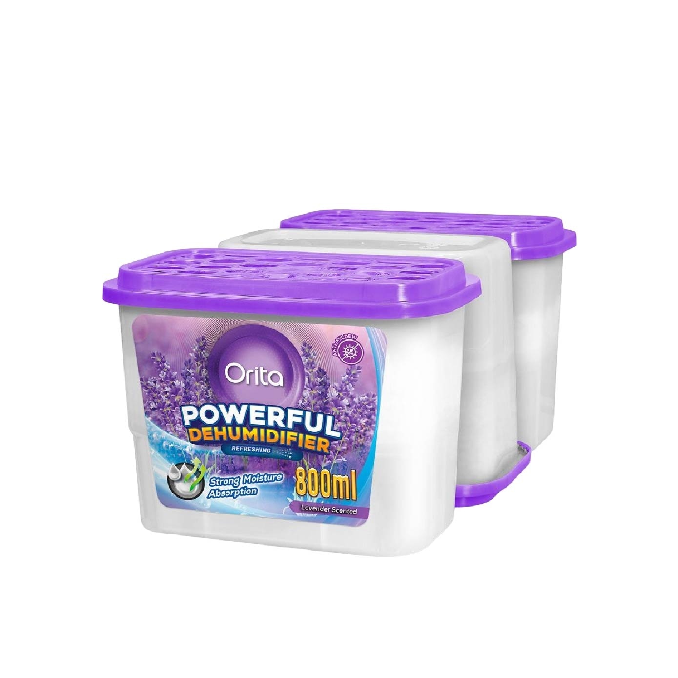 Powerful Dehumidifier Active Charcoal & Lavender Scented Bundle Set 1s image