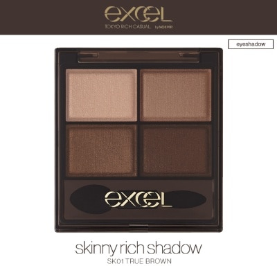 EXCEL - Skinny Rich Shadow N Eyeshadow Palette #SK01 True Brown 30g