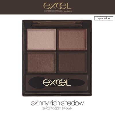 EXCEL - Skinny Rich Shadow N Eyeshadow Palette #SK02 Foggy Brown 30g