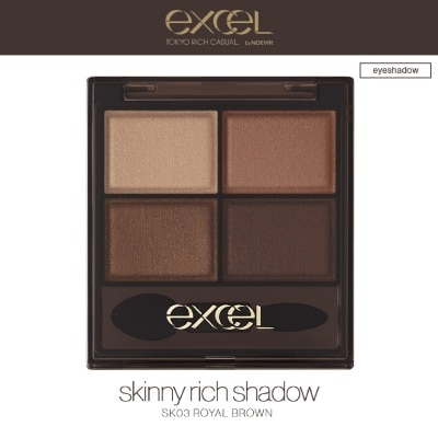 EXCEL - Skinny Rich Shadow N Eyeshadow Palette #SK03 Royal Brown 30g