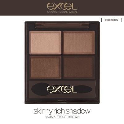EXCEL - Skinny Rich Shadow N Eyeshadow Palette #SK05 Apricot Brown 30g