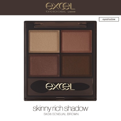 EXCEL - Skinny Rich Shadow N Eyeshadow Palette #SK06 Sensual Brown 30g