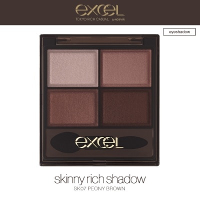 EXCEL - Skinny Rich Shadow N Eyeshadow Palette #SK07 Peony Brown 30g