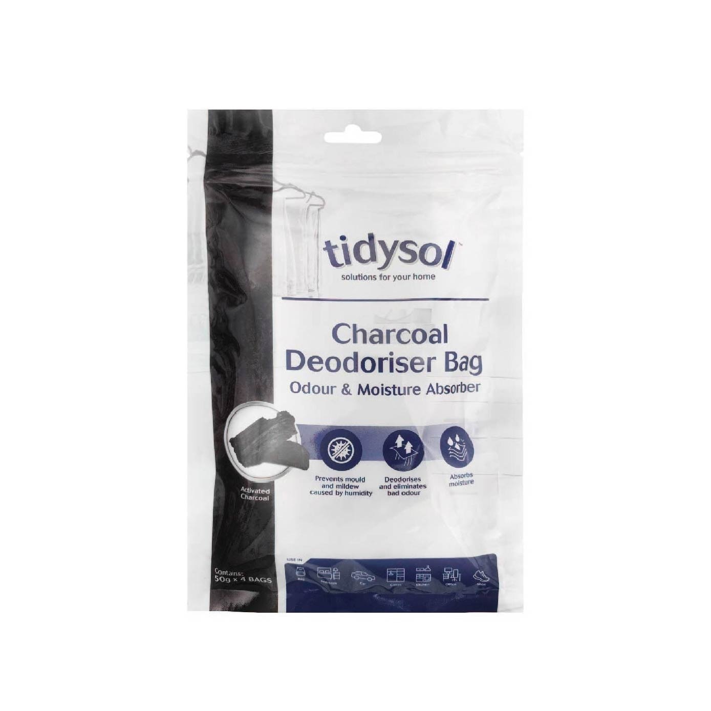 Powerful Dehumidifier Active + Deodoriser Bag Charcoal Bundle Set 1s image
