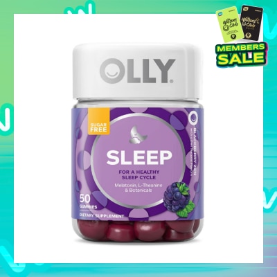 OLLY Sleep Sugar Free Gummy Vitamins With Melatonin Chewable Supplement (For A Healthy Sleep Cycle) 50s