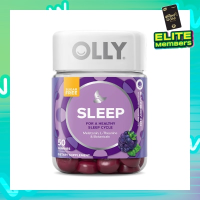 OLLY Sleep Sugar Free Gummy Vitamins With Melatonin Chewable Supplement (For A Healthy Sleep Cycle) 50s