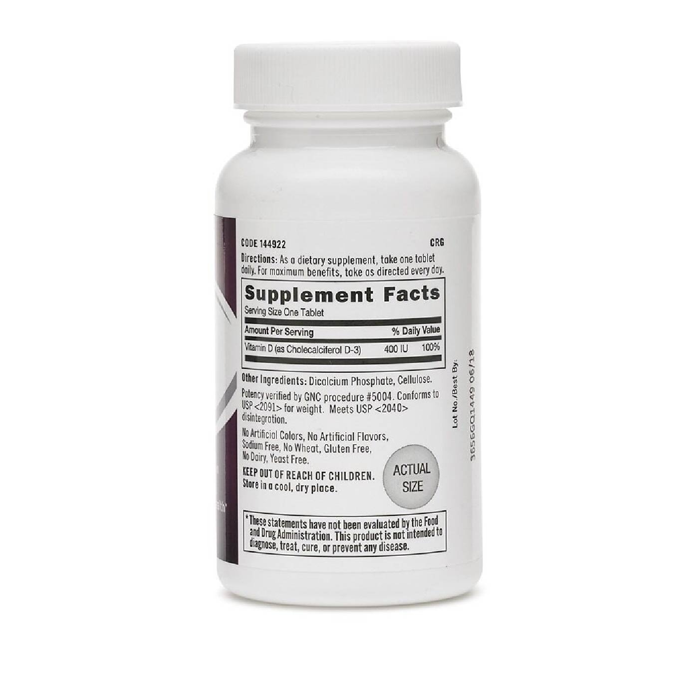 Vitamin D-3 400IU Tablet 100s