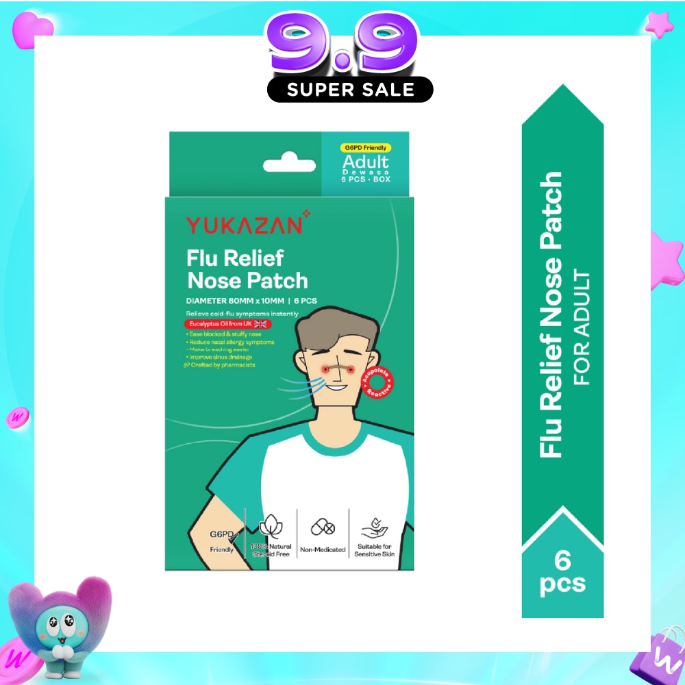 Adult Flu Relief Nose Patch 80mm x 10mm 6s image