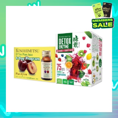 KINOHIMITSU Detox Enzyme Sachets 30s + D'Tox Plum Juice 6s