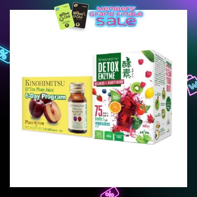KINOHIMITSU Detox Enzyme Sachets 30s + D'Tox Plum Juice 6s