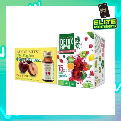 KINOHIMITSU Detox Enzyme Sachets 30s + D'Tox Plum Juice 6s