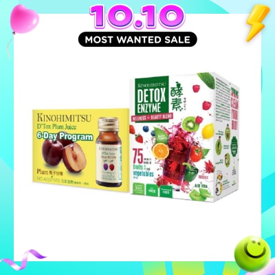 KINOHIMITSU Detox Enzyme Sachets 30s + D'Tox Plum Juice 6s image
