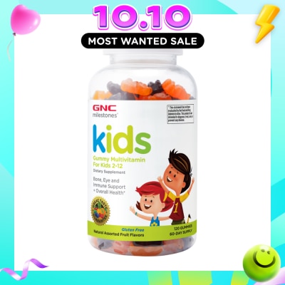 GNC Milestones Kids Multi Gummy Natural Fruit 120s image