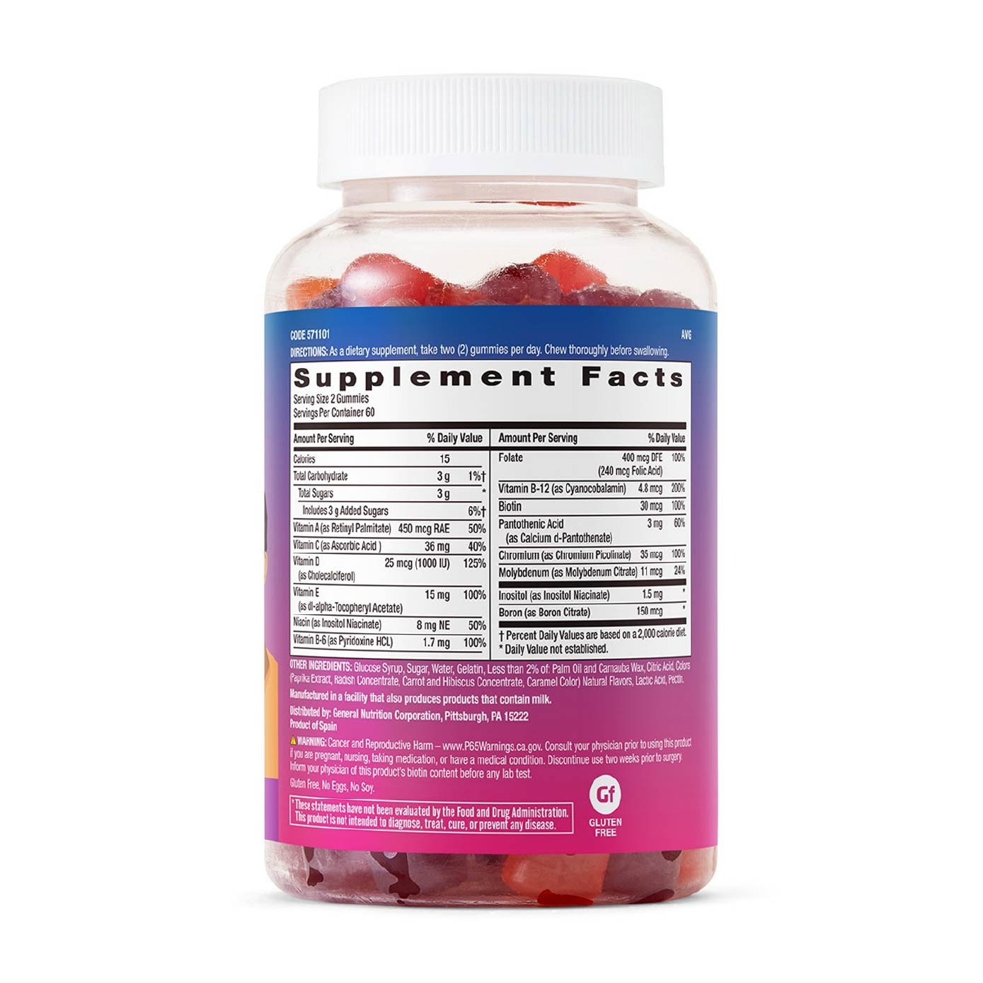 Milestones Teen Multivitamin Gummy Natural Fruit 120s
