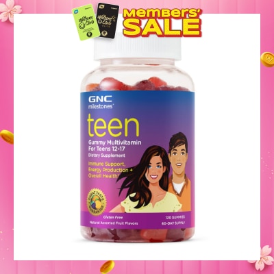GNC Milestones Teen Multivitamin Gummy Natural Fruit 120s