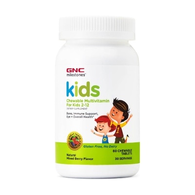 GNC Milestones® Kids Chewable Multivitamin Tablet Kids 2-12 Mixed Berry 30s