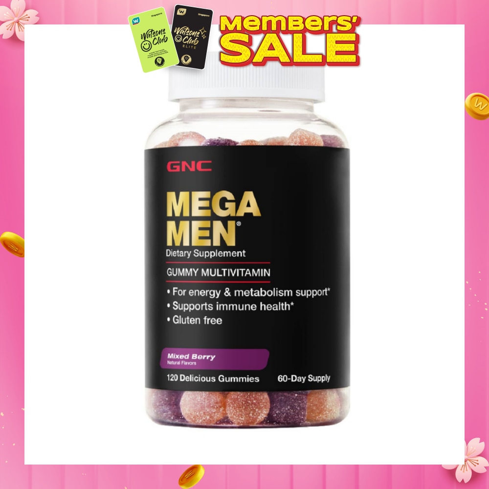 MEGA MEN Gummy Multivitamin Mixed Berry 120s (Expiry: Jul`2026)