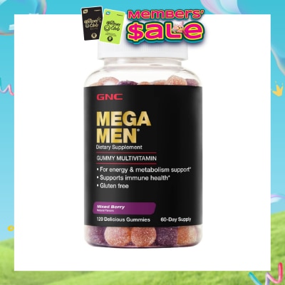 GNC - MEGA MEN Gummy Multivitamin Mixed Berry 120s