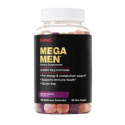 GNC MEGA MEN® Gummy Multivitamin Mixed Berry 120s