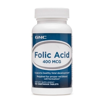 GNC Folic Acid 400mcg Tablet Vegetarian 100s