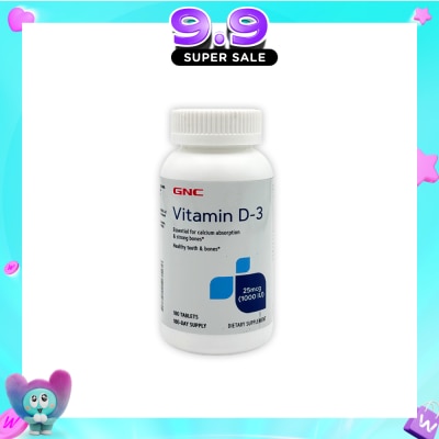 GNC - Vitamin D3 1000IU 25mcg Tablet 180s image