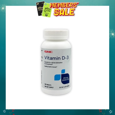 GNC - Vitamin D3 1000IU 25mcg Tablet 180s