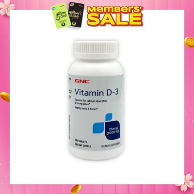 GNC Vitamin D31 1000IU 25mcg Tablet 180s