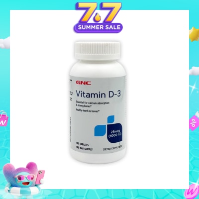 GNC - Vitamin D3 1000IU 25mcg Tablet 180s (Expiry: Apr`2027)