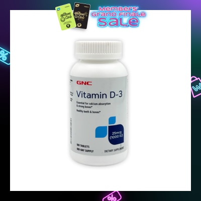 GNC Vitamin D31 1000IU 25mcg Tablet 180s