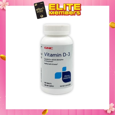 GNC Vitamin D31 1000IU 25mcg Tablet 180s
