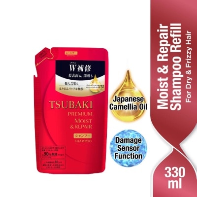 TSUBAKI Premium Moist & Repair Shampoo Refill (For Dry & Frizzy Hair) 330ml