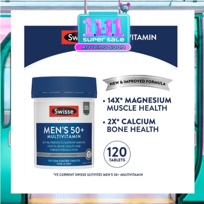 SWISSE Men's 50+ Ultivite Multivitamin Tablet (For Healthy Muscle Function & Cognitive Health) 120s (Expiry: Jun`2027) image