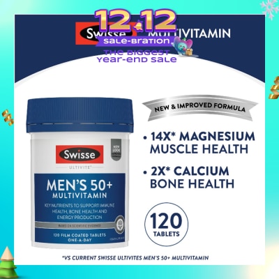 SWISSE Men's 50+ Ultivite Multivitamin Tablet (For Healthy Muscle Function & Cognitive Health) 120s