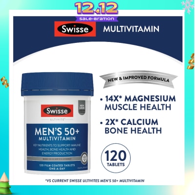 SWISSE Men's 50+ Ultivite Multivitamin Tablet (For Healthy Muscle Function & Cognitive Health) 120s