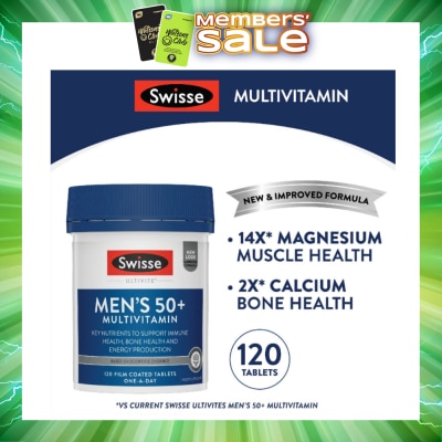 SWISSE - Men's 50+ Ultivite Multivitamin Tablet (For Healthy Muscle Function & Cognitive Health) 120s