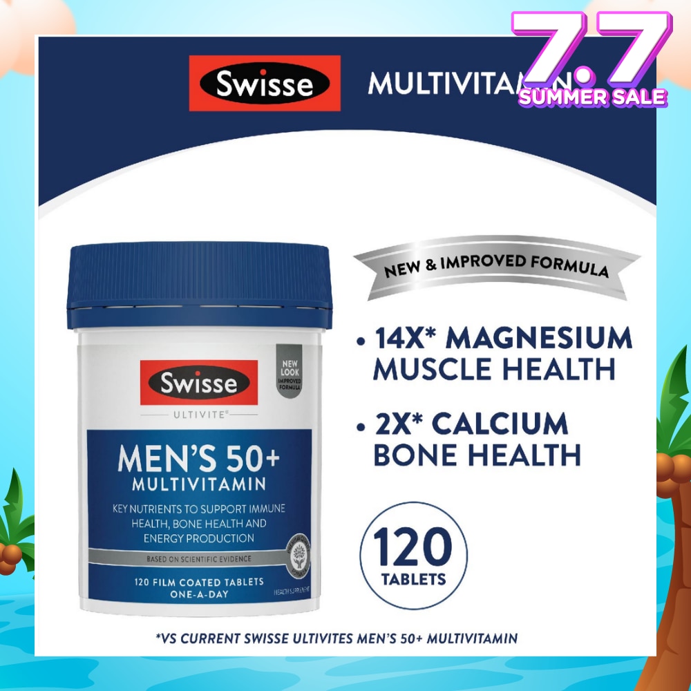 Men's 50+ Ultivite Multivitamin Tablet (For Healthy Muscle Function & Cognitive Health) 120s