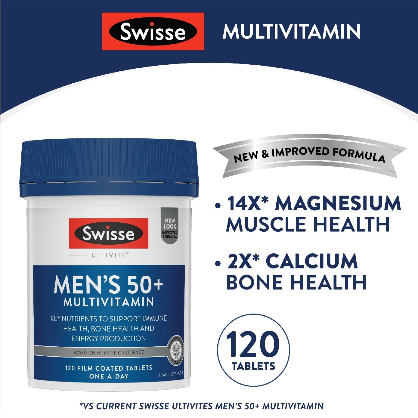 Men's 50+ Ultivite Multivitamin Tablet (For Healthy Muscle Function & Cognitive Health) 120s