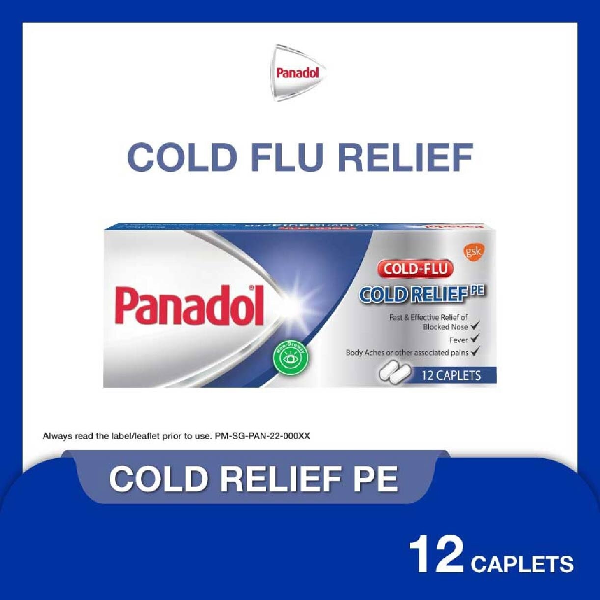 Panadol Cold + Flu (Cold Relief PE) Caplet 12s