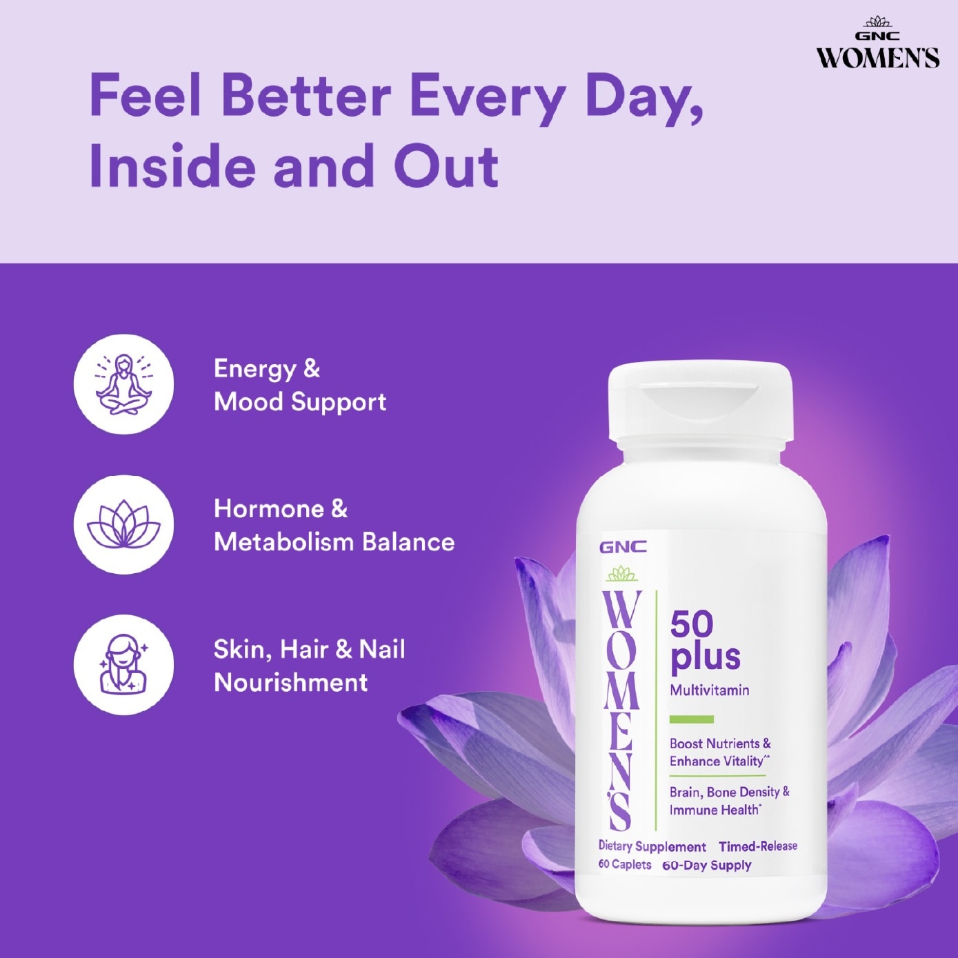 Women's 50 Plus Multivitamin Caplet 60s (Expiry: Apr`2027)