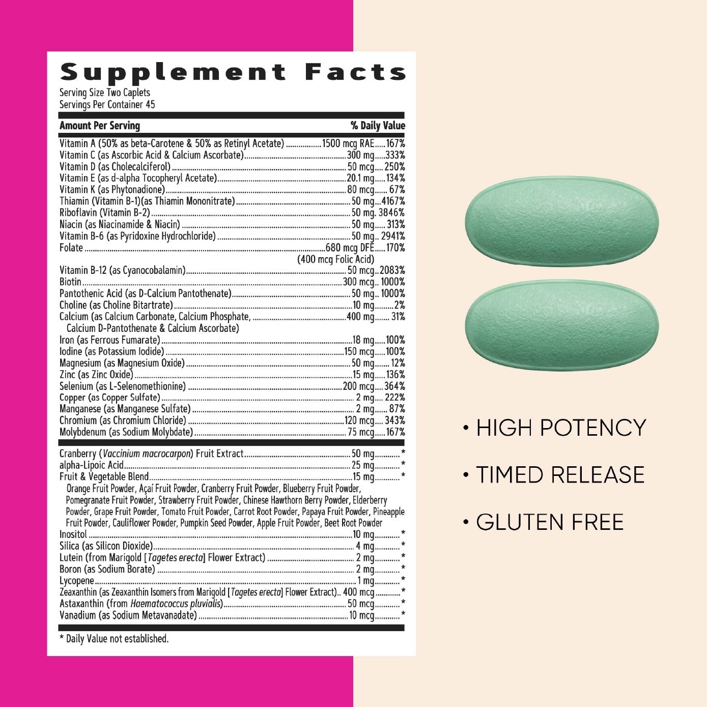 Women Ultra Mega Multivitamin Caplet 90s