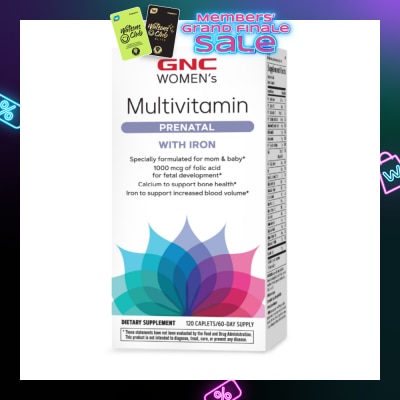GNC Women's Prenatal Formula with Iron Caplet 120s (Expiry: May`2026)