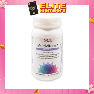 GNC Women's Prenatal Formula with Iron Caplet 120s (Expiry: May`2026)