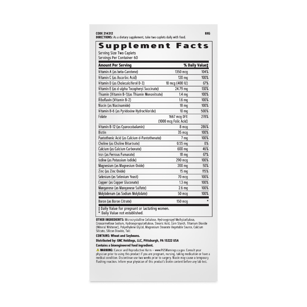 Women's Prenatal Formula with Iron Caplet 120s