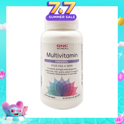 GNC - Women's Prenatal Plus DHA & Iron Multivitamin Softgel 90s
