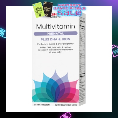 GNC Women's Prenatal Plus DHA & Iron Multivitamin Softgel 90s (Expiry: Jan`2026)