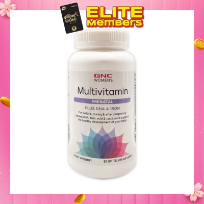 GNC Women's Prenatal Plus DHA & Iron Multivitamin Softgel 90s