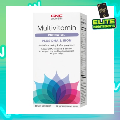 GNC Women's Prenatal Plus DHA & Iron Multivitamin Softgel 90s (Expiry: Jan`2026)