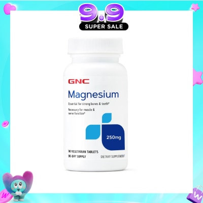 GNC - Magnesium 250mg Tablet Vegetarian 90s image