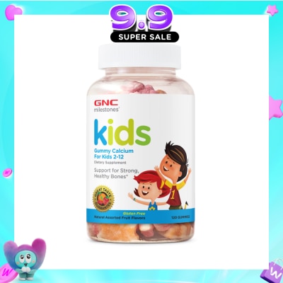 GNC - Milestones® Kids 2-12 Gummy Calcium Natural Assorted Fruit Flavors 120s&nbsp;(Expiry: May`2027) image