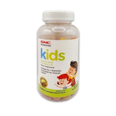 GNC Milestones® Kids Gummy DHA Kids 2-12 Raspberry Lemon 120s